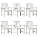 Sedie da Pranzo da Giardino  6 pcs Bianche 65.5x55.5x88 cm HDPE, Sedie da Pranzo da Giardino  2 pcs Bianche HDPE - Foto miniatura 1