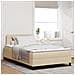 Letto con rete a molla e materasso crema 120x200 cm tessuto - Foto miniatura 2