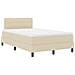 Letto con rete a molla e materasso crema 120x200 cm tessuto - Foto miniatura 3