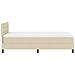 Letto con rete a molla e materasso crema 120x200 cm tessuto - Foto miniatura 9