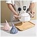 Set Da Cucina Anti-scottatura 5 Pezzi: Guanti, Presine E Copri-manico In Cotone Brown - Foto miniatura 4