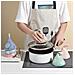 Set Da Cucina Anti-scottatura 5 Pezzi: Guanti, Presine E Copri-manico In Cotone Brown - Foto miniatura 6