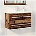 Mobile per Lavabo con Lavandino Integrato Finitura Legno Vecchio - Foto miniatura 2