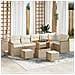 Set Divano da Giardino con cuscino 9 pcs Beige Poly Rattan - Foto miniatura 2