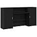 Banco Reception Rovere Nero 200x50x103,5 cm Legno Multistrato - Foto miniatura 1