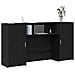 Banco Reception Rovere Nero 200x50x103,5 cm Legno Multistrato - Foto miniatura 2
