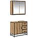 Set di mobili per il bagno con porta 2 pcs rovere artigianale - Foto miniatura 1
