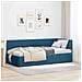 Cornice del letto ad angolo Blu 90 x 200 cm Velluto - Foto miniatura 2