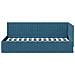 Cornice del letto ad angolo Blu 90 x 200 cm Velluto - Foto miniatura 5