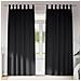 Tende con tende 2 pcs Nero 225x140cm Poliestere - Foto miniatura 2