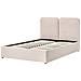 Letto Contenitore Tessuto Arbois 160 X 200 Cm Beige - Foto miniatura 4
