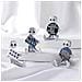 Statuetta Robot Ansia Argento - Ornamento Decorativo Per La Casa In Resina - Foto miniatura 5