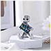 Statuetta Robot Ansia Argento - Ornamento Decorativo Per La Casa In Resina - Foto miniatura 1