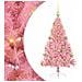Albero di Natale artificiale con luci integrate Rosa 120 cm PVC - Foto miniatura 1