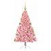 Albero di Natale artificiale con luci integrate Rosa 120 cm PVC - Foto miniatura 3