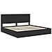 Letto con Contenitore Nero 200 x 200 cm Legno multistrato - Foto miniatura 4