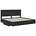 Letto con Contenitore Nero 200 x 200 cm Legno multistrato - Foto miniatura 5