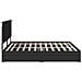 Letto con Contenitore Nero 200 x 200 cm Legno multistrato - Foto miniatura 9