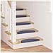 Tappetini per scale autoadesivi 15 pcs Blu 56 x 17 x 3 cm - Foto miniatura 2