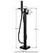 Rubinetto per vasca da bagno indipendente, Blackswan, Cascada tipo M32, modello nero opaco, misura 98 cm - Foto miniatura 4