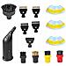 Set Di Accessori Per Pulizia Compatibile Con Kärcher Sc1-sc5 - 14 Pezzi, Microfibra, Spazzole Nylon E Ottone, Ugello Potente, Uso In Cucina - Foto miniatura 1