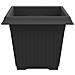 Vaso quadrato per fiori 6 pcs Nero 28,5 x 28,5 x 22 cm Plastica - Foto miniatura 6