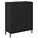 Credenza Rovere Nero 69,5 x 34 x 90 cm Legno multistrato - Foto miniatura 1