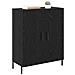 Credenza Rovere Nero 69,5 x 34 x 90 cm Legno multistrato - Foto miniatura 3