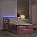 Struttura Letto Pouf con Materasso Rosa 90x190 cm in Velluto - Foto miniatura 3