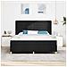 Letto a molle con materasso Nero 180 x 200 cm Tessuto - Foto miniatura 2