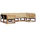 Set di divani da esterno con cuscino 6 pcs Naturale e Beige - Foto miniatura 1