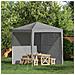 Parete per tenda da festa 2 pcs Grigio Chiaro 200 x 195 cm - Foto miniatura 2