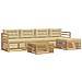 Set di divani da esterno 6 pcs Bianco e Beige 79 x 79 x 37 cm - Foto miniatura 1