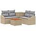 Set di divani 6 pz Beige e Grigio Chiaro - Foto miniatura 1