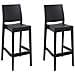 Set 2 Sgabelli Bar Maya Impilabili In Polipropilene - Coppia Sedie Sgabello Alte Outdoor Con Schienale Bancone H75CM con Poggiapiedi Nero - Foto miniatura 1