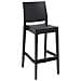 Set 2 Sgabelli Bar Maya Impilabili In Polipropilene - Coppia Sedie Sgabello Alte Outdoor Con Schienale Bancone H75CM con Poggiapiedi Nero - Foto miniatura 2