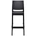 Set 2 Sgabelli Bar Maya Impilabili In Polipropilene - Coppia Sedie Sgabello Alte Outdoor Con Schienale Bancone H75CM con Poggiapiedi Nero - Foto miniatura 3