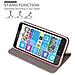 Custodia Compatibile Con Nokia Lumia 1320 In Grigio Chiaro Marrone - Coperchio Protettiva Con Chiusura Magnetica, Funzione Stand E Tasca Per Le Carte - Foto miniatura 6