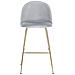 Set Di 2 Sedie Da Bar In Velluto Grigio E Gambe Oro Arcola - Foto miniatura 15