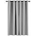 Tende Oscuranti Effetto Lino Con Occhielli 2pz Grigio 290x245cm - Foto miniatura 1