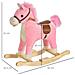 Cavallo A Dondolo Per Bambini 36-72 Mesi - Rosa - Foto miniatura 2