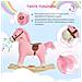 Cavallo A Dondolo Per Bambini 36-72 Mesi - Rosa - Foto miniatura 5