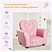 Poltroncina Per Bambini Imbottita, Poltrona Per Cameretta Con Rivestimento In Pvc E Struttura In Legno, 59x41.5x49cm, Rosa - Foto miniatura 5