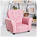 Poltroncina Per Bambini Imbottita, Poltrona Per Cameretta Con Rivestimento In Pvc E Struttura In Legno, 59x41.5x49cm, Rosa - Foto miniatura 6
