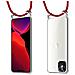 Cadorabo Catena Di Telefoni Cellulari Compatibile Con Apple Iphone 12 / Iphone 12 Pro (6,1"" Zoll) In Rosso Rubino - Coperchio Protettivo In Silicone Con Anelli D'argento, Cinturino In Corda E Custodia Staccabile - Foto miniatura 8