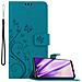 Cadorabo Custodia Compatibile Con Samsung Galaxy A31 In Blu Fiore - Coperchio Protettivo In Design Floreale Con Chiusura Magnetica, Funzione Stand E Slot Per Carte - Foto miniatura 1