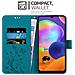 Cadorabo Custodia Compatibile Con Samsung Galaxy A31 In Blu Fiore - Coperchio Protettivo In Design Floreale Con Chiusura Magnetica, Funzione Stand E Slot Per Carte - Foto miniatura 2