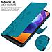 Cadorabo Custodia Compatibile Con Samsung Galaxy A31 In Blu Fiore - Coperchio Protettivo In Design Floreale Con Chiusura Magnetica, Funzione Stand E Slot Per Carte - Foto miniatura 4