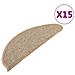 Tappetini Autoadesivi per Scale 15 pz Beige Scuro 65x21x4 cm - Foto miniatura 2