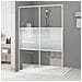 Parete Doccia Walk In Bianca 140x195 Cm Vetro Trasparente Esg - Foto miniatura 1